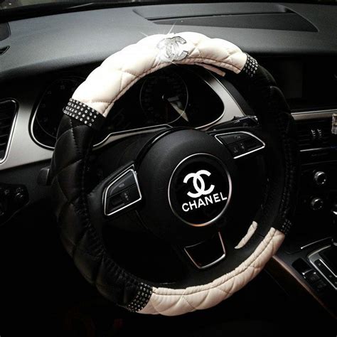 chanel steering wheel cover|Chanel Car Steering Covers .